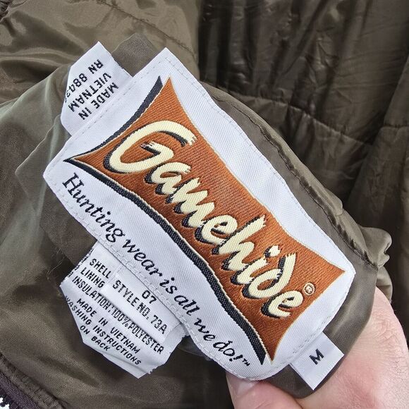 Gamehide Jacket Mens Medium Camo Grassland Mossy Oak Duck Blind Hunting Coat Vtg - Picture 3 of 13